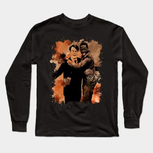 Trading Places - Brown Watercolor Splash Long Sleeve T-Shirt